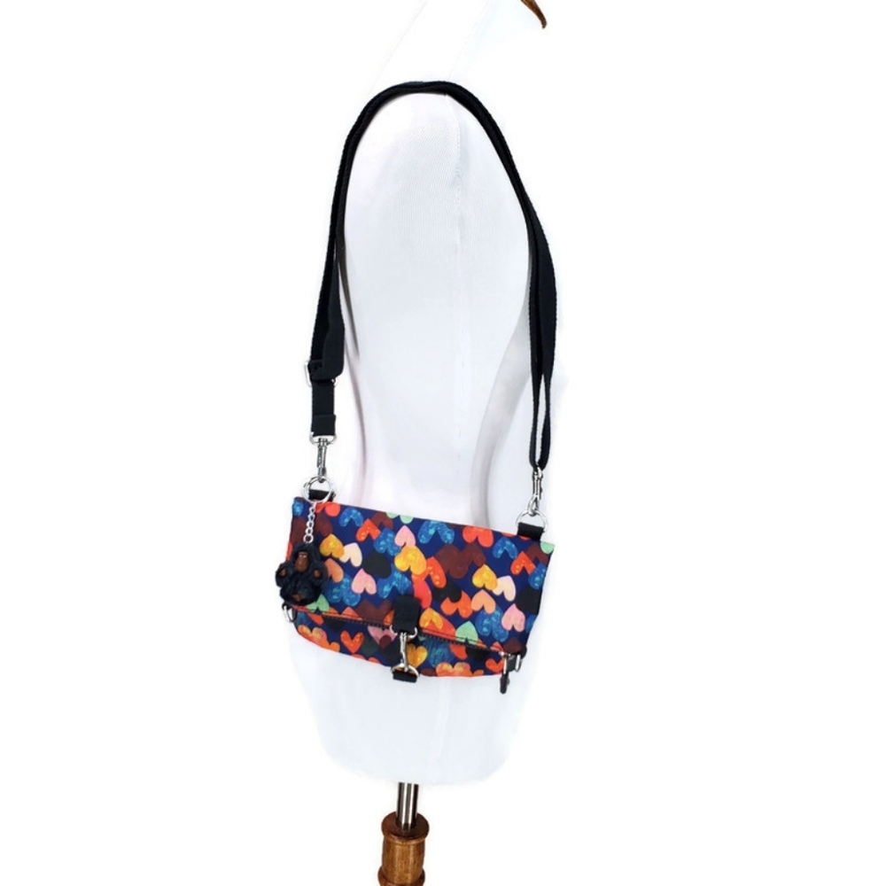 Kipling Rizzi Printed Convertible Mini Bag Wear 4 Ways With Charm Sold Out EUC - Picture 6 of 16